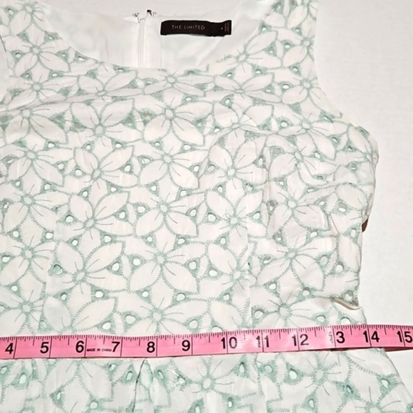 Limited | White Eyelet Fit and Flare Dress - Picture 8 of 11